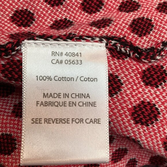 Icelandic Design Black & Red Zip-Up Cardigan Sweater Womens L 100% Cotton - Picture 10 of 13